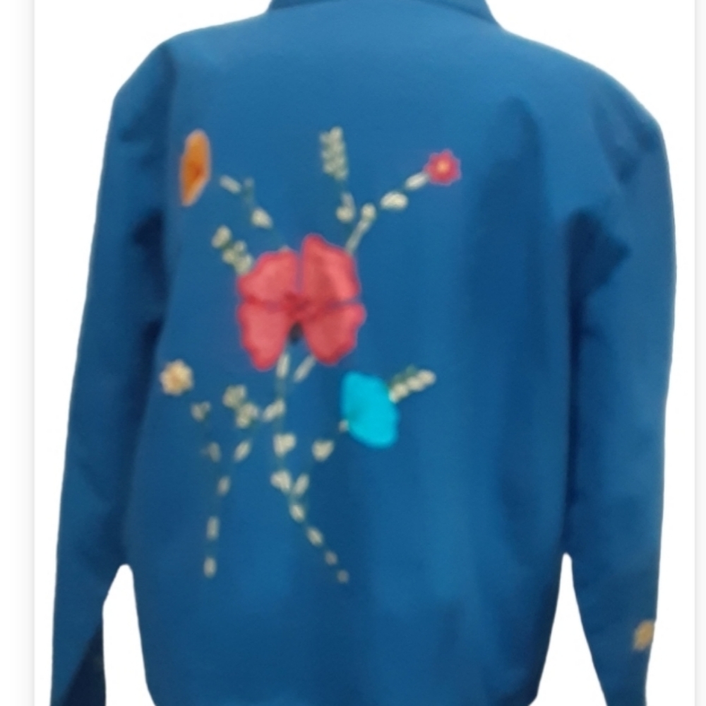 VINTAGE Daniel K 100% cotton embroidered Jacket size L - Picture 5 of 12